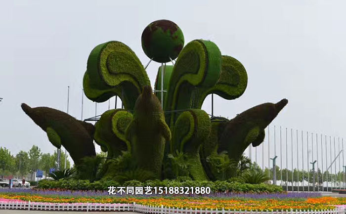 立體綠雕施工實(shí)拍圖